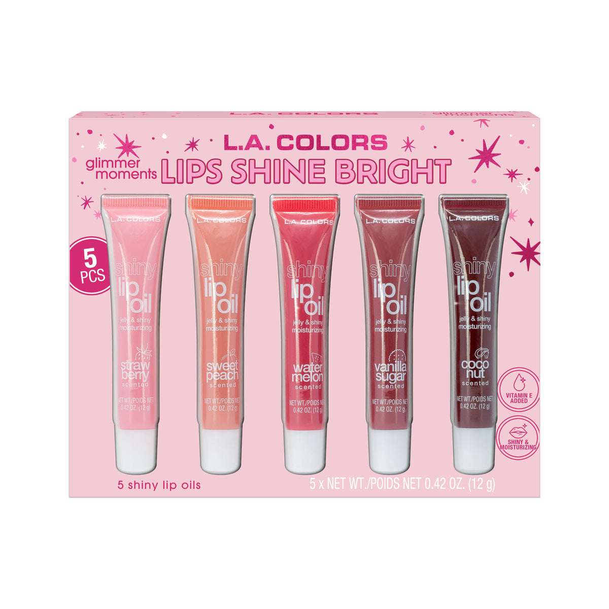 SET DE LIP OILS “LIPS SHINE BRIGHT” – LA COLORS