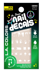 STICKER PARA UÑAS NAIL DECALS GLOWS IN THE DARK - LA COLORS