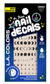 STICKER PARA UÑAS NAIL DECALS MOONS & STARS - LA COLORS