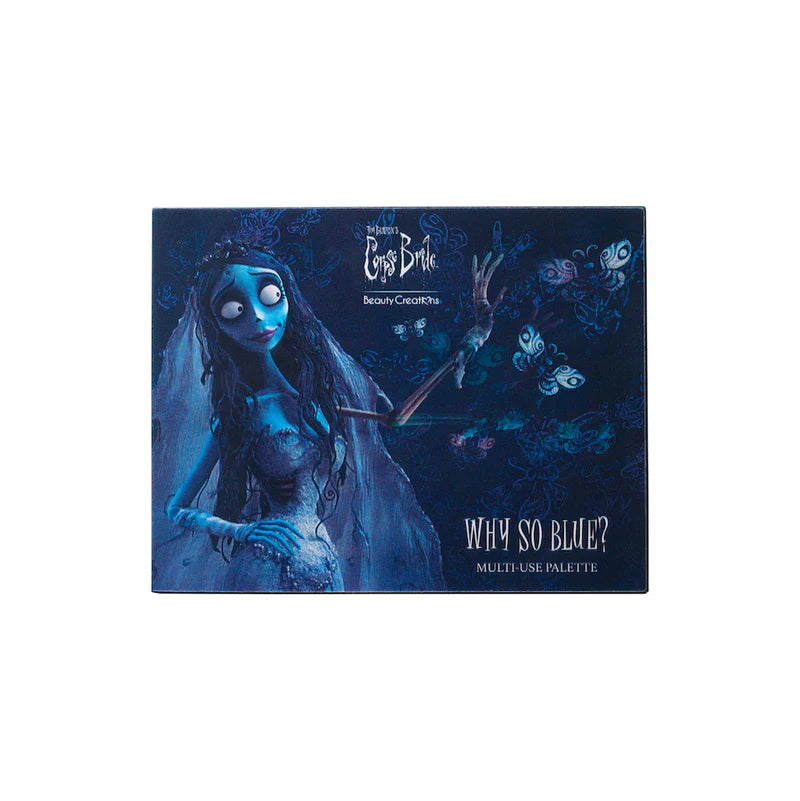 CORPSE BRIDE PALETA DE SOMBRAS E ILUMINADORES - WHY SO BLUE - BEAUTY CREATIONS X TIM BURTON'S