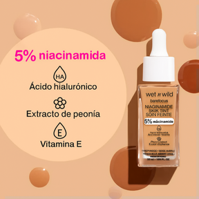 BASE DE MAQUILLAJE BARE FOCUS NIACINAMIDE SKIN TINT - WET N WILD