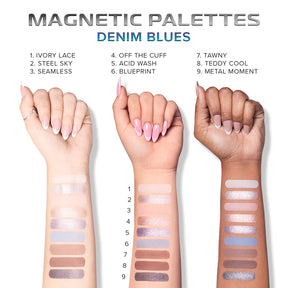PALETA DE SOMBRAS MAGNETIC SHADOW PALETTE DENIM BLUES - BEAUTY CREATIONS