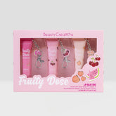 FRUITY DOSE SET TRIO DE BÁLSAMO LABIAL CON LLAVERO - BEAUTY CREATIONS