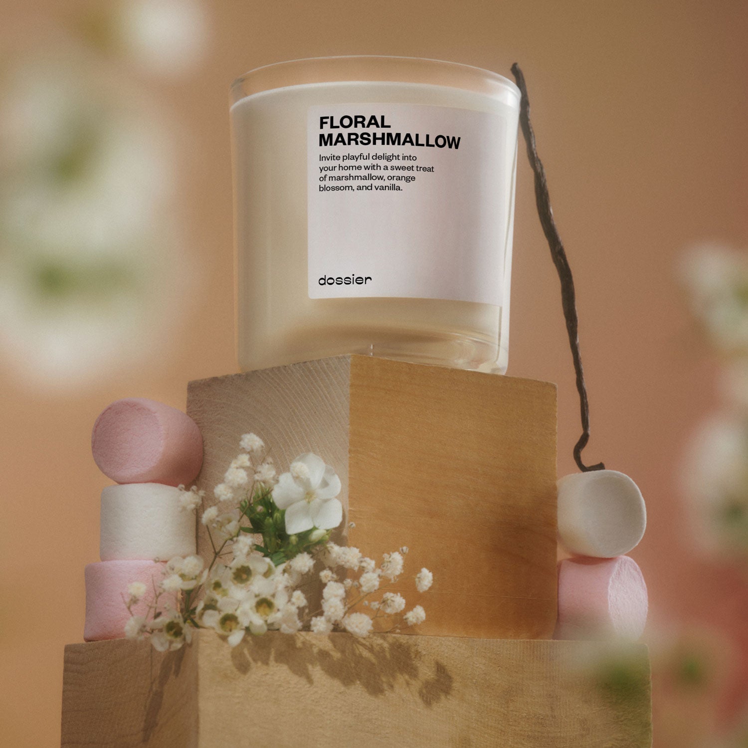 VELA FLORAL MARSHMALLOW 9 OZ - DOSSIER