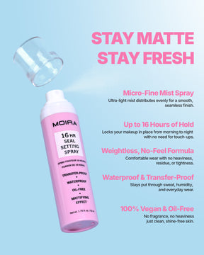 FIJADOR DE MAQUILLAJE 16HR SEAL SETTING SPRAY - MOIRA