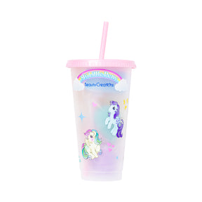 "I WANT A  PONY" REUSABLE CUP WITH BLENDERS MY LITTLE PONY - BEAUTY CREATIONS