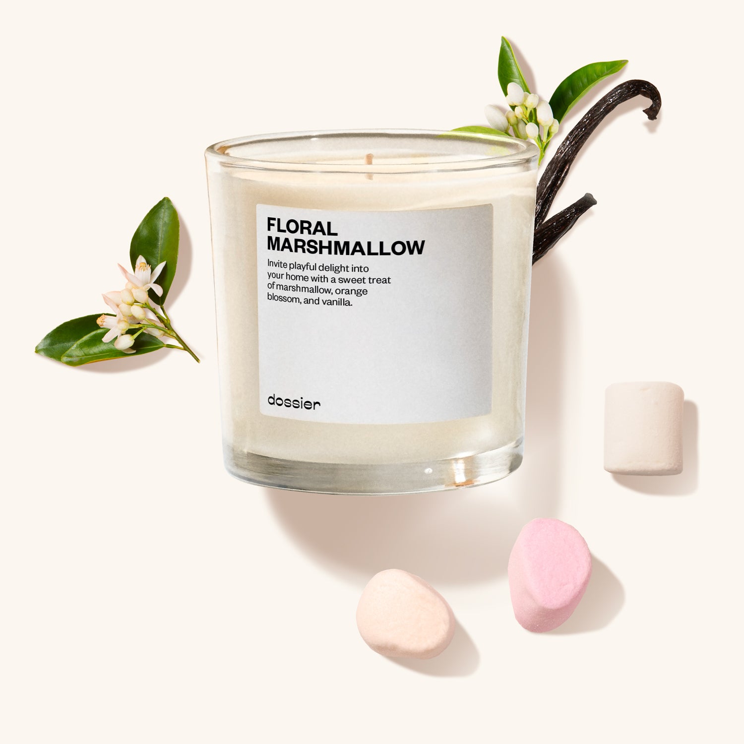 VELA FLORAL MARSHMALLOW 9 OZ - DOSSIER