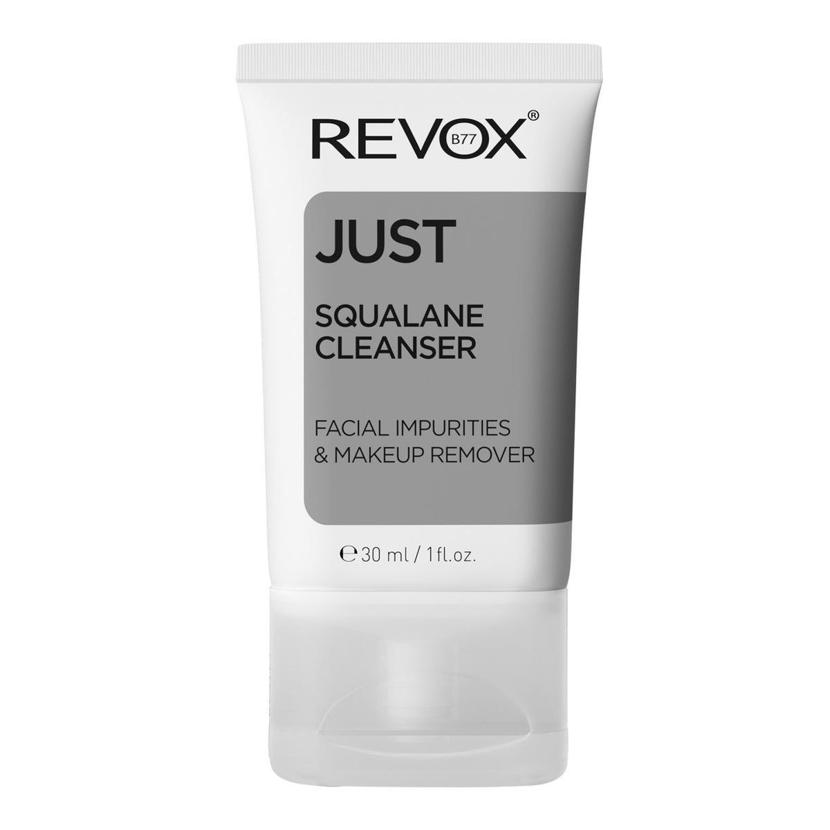 LIMPIADOR DE IMPUREZAS Y MAQUILLAJE CON ESCUALANO CLEANSER FACIAL JUST - REVOX B77