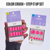 SET UÑAS POSTIZAS MANOS Y PIES CRUSH IMPRESS CORE - KISS