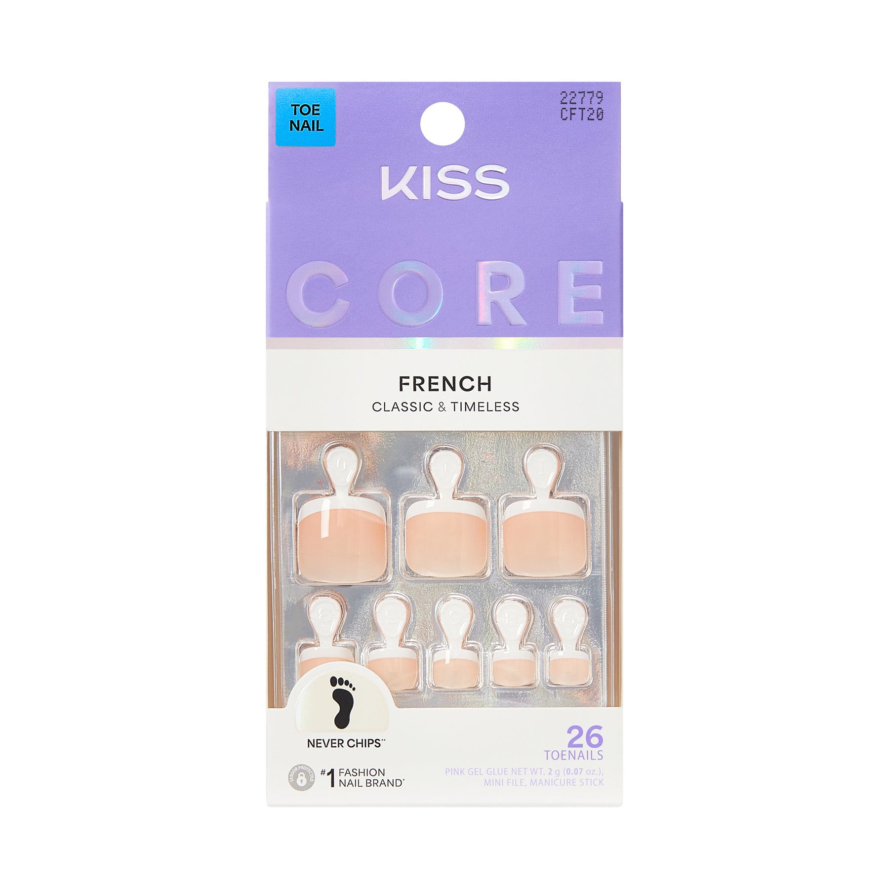 UÑAS POSTIZAS PARA PIES TWO OF A KIND CORE - KISS