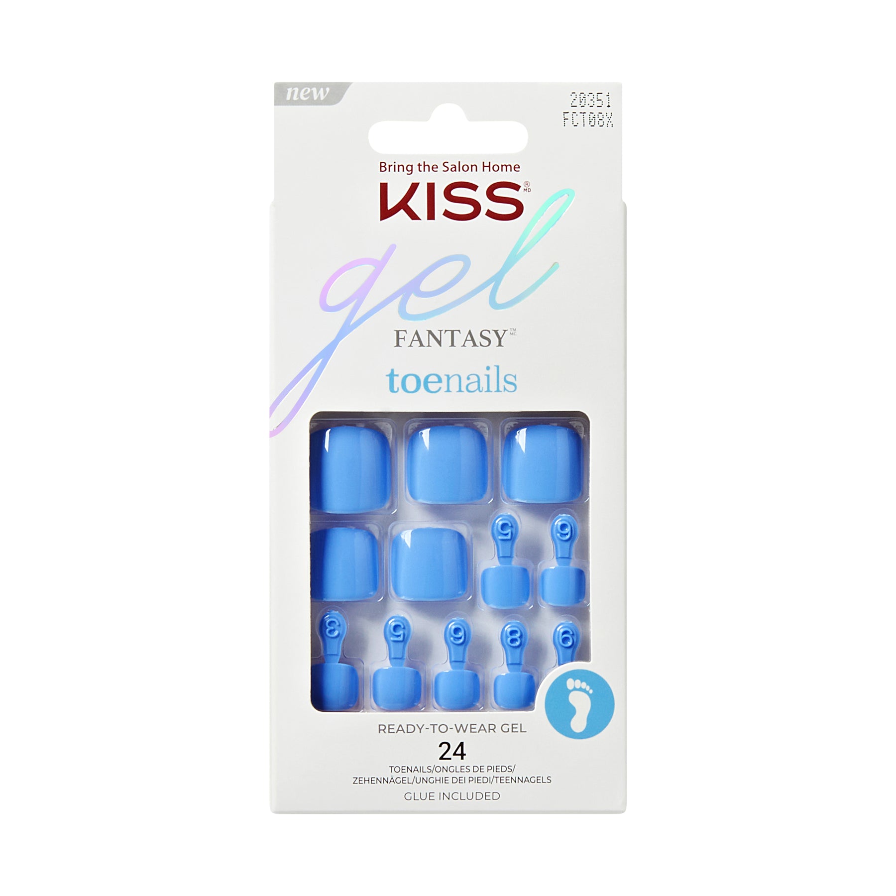 UÑAS POSTIZAS PARA PIES GEL FANTASY ELECTRIC FEEL - KISS