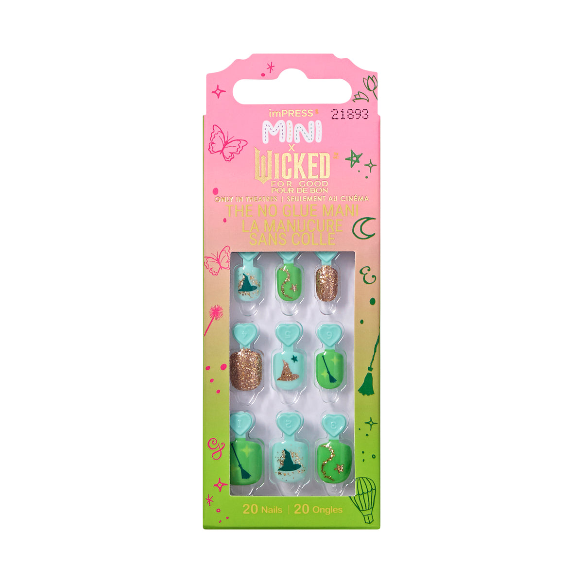 UÑAS POSTIZAS PARA NIÑAS WICKED X IMPRESS NAILS PERFECT DUET - KISS
