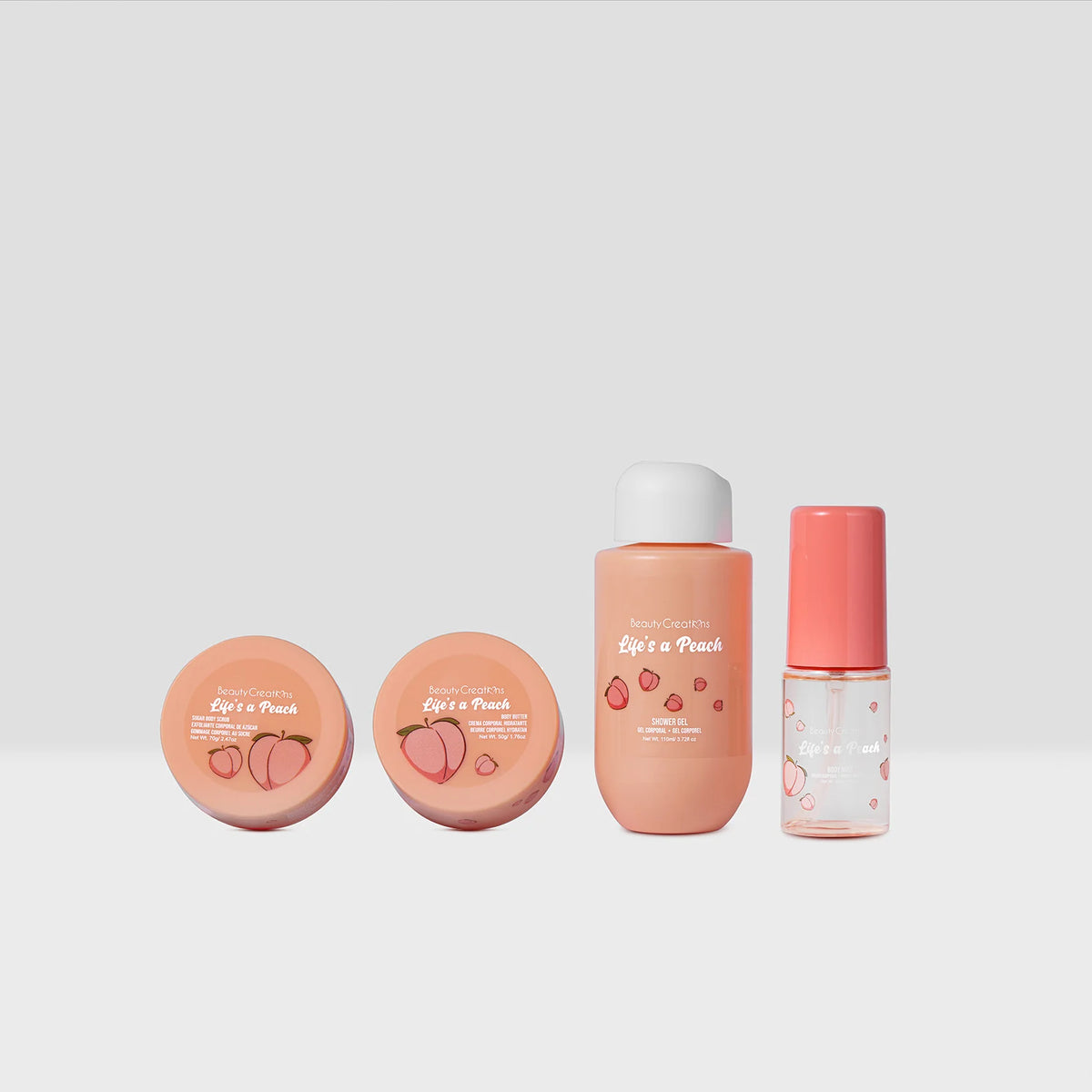 LIFES A PEACH - TRAVEL SET CUIDADO DEL CUERPO - BEAUTY CREATIONS