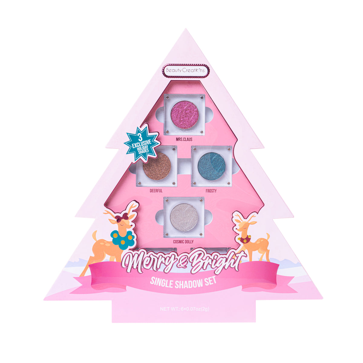 SET DE 6 SOMBRAS INDIVIDUALES RIDING SOLO MERRY AND BRIGHT - BEAUTY CREATIONS