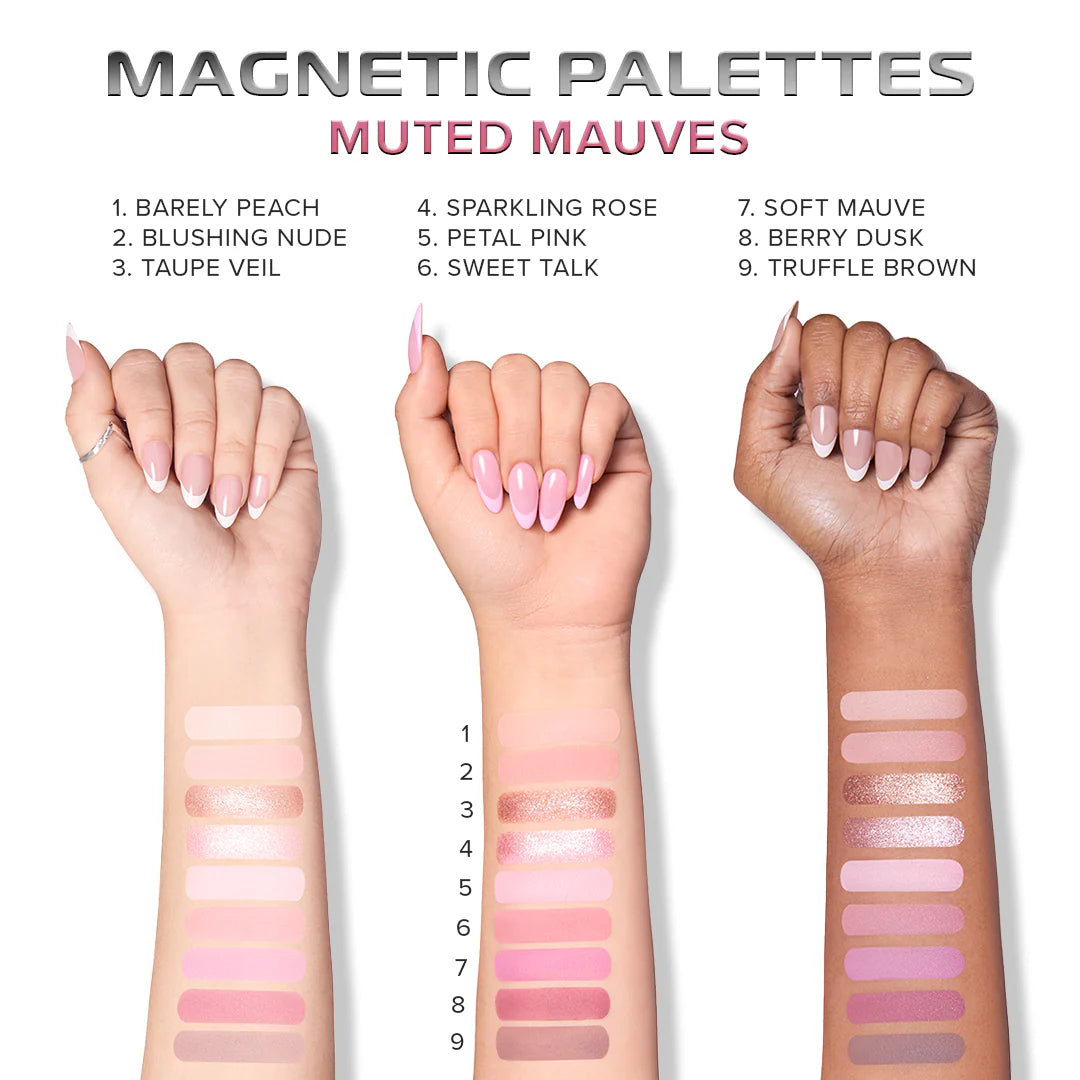 PALETA DE SOMBRAS MAGNETIC SHADOW PALETTE MUTED MUAVES - BEAUTY CREATIONS