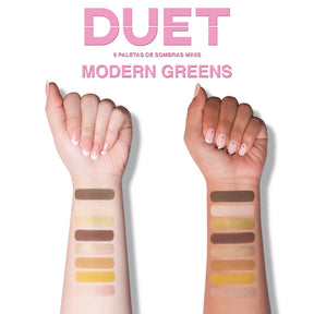 PALETA DE SOMBRAS DUET MINI SNAP PALETTE "MODERN GREENS" - BEAUTY CREATIONS