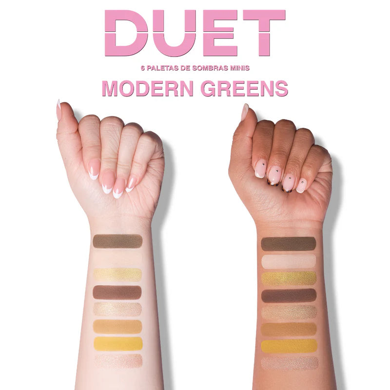 PALETA DE SOMBRAS DUET MINI SNAP PALETTE "MODERN GREENS" - BEAUTY CREATIONS