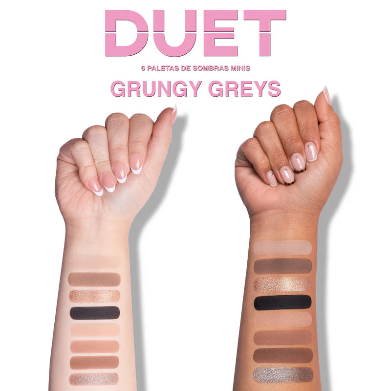 PALETA DE SOMBRAS DUET MINI SNAP PALETTE "GRUNGY GREYS" - BEAUTY CREATIONS