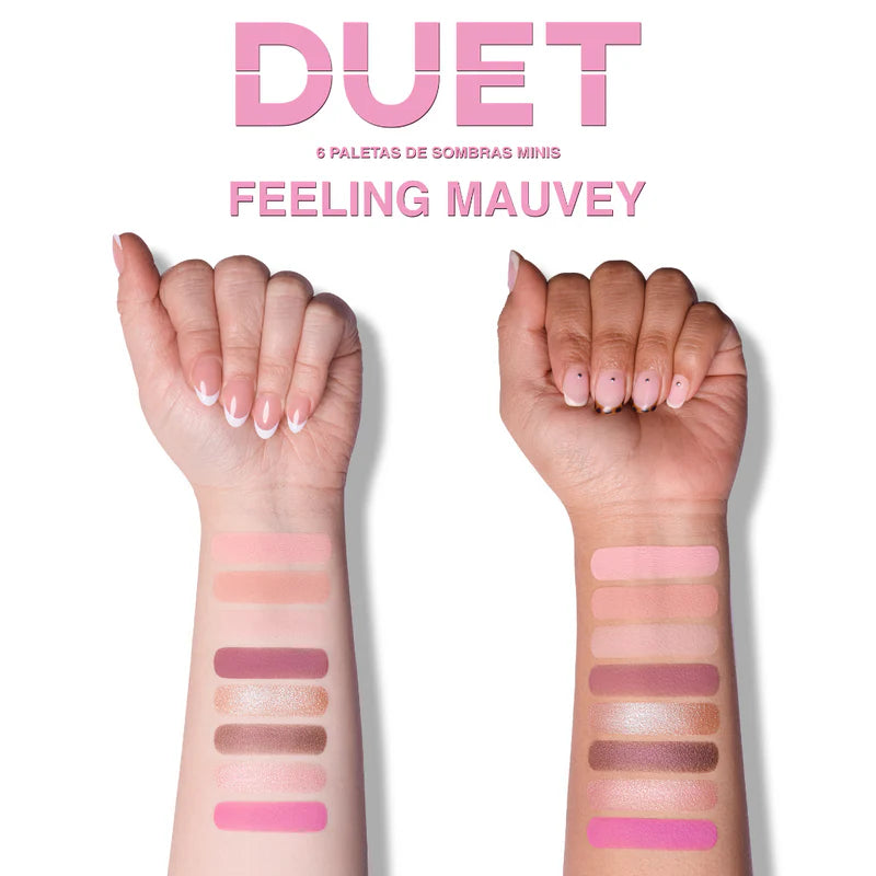 PALETA DE SOMBRAS DUET MINI SNAP PALETTE "FEELING MAUVEY" - BEAUTY CREATIONS