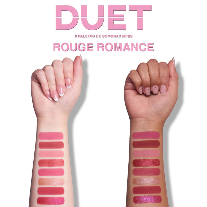 PALETA DE SOMBRAS DUET MINI SNAP PALETTE "ROUGE ROMANCE" - BEAUTY CREATIONS