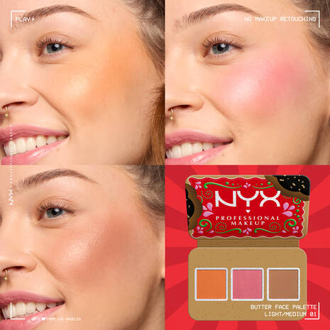 PALETA DE BLUSH Y BRONZER BUTTERMELT LIGHT MEDIUM - NYX PROFESSIONAL MAKEUP