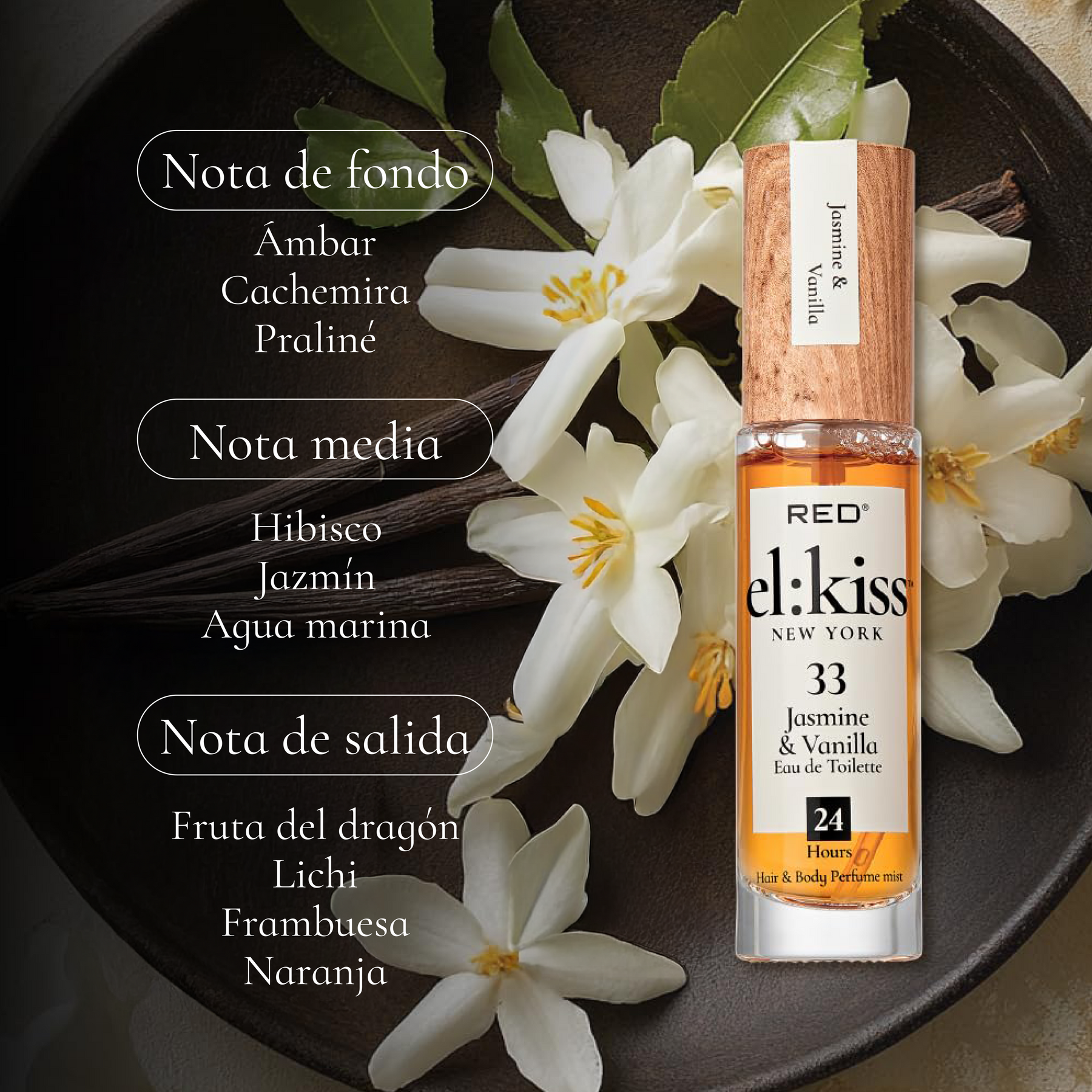 MIST PARA CUERPO Y CABELLO JASMINE AND VANILLA- KISS