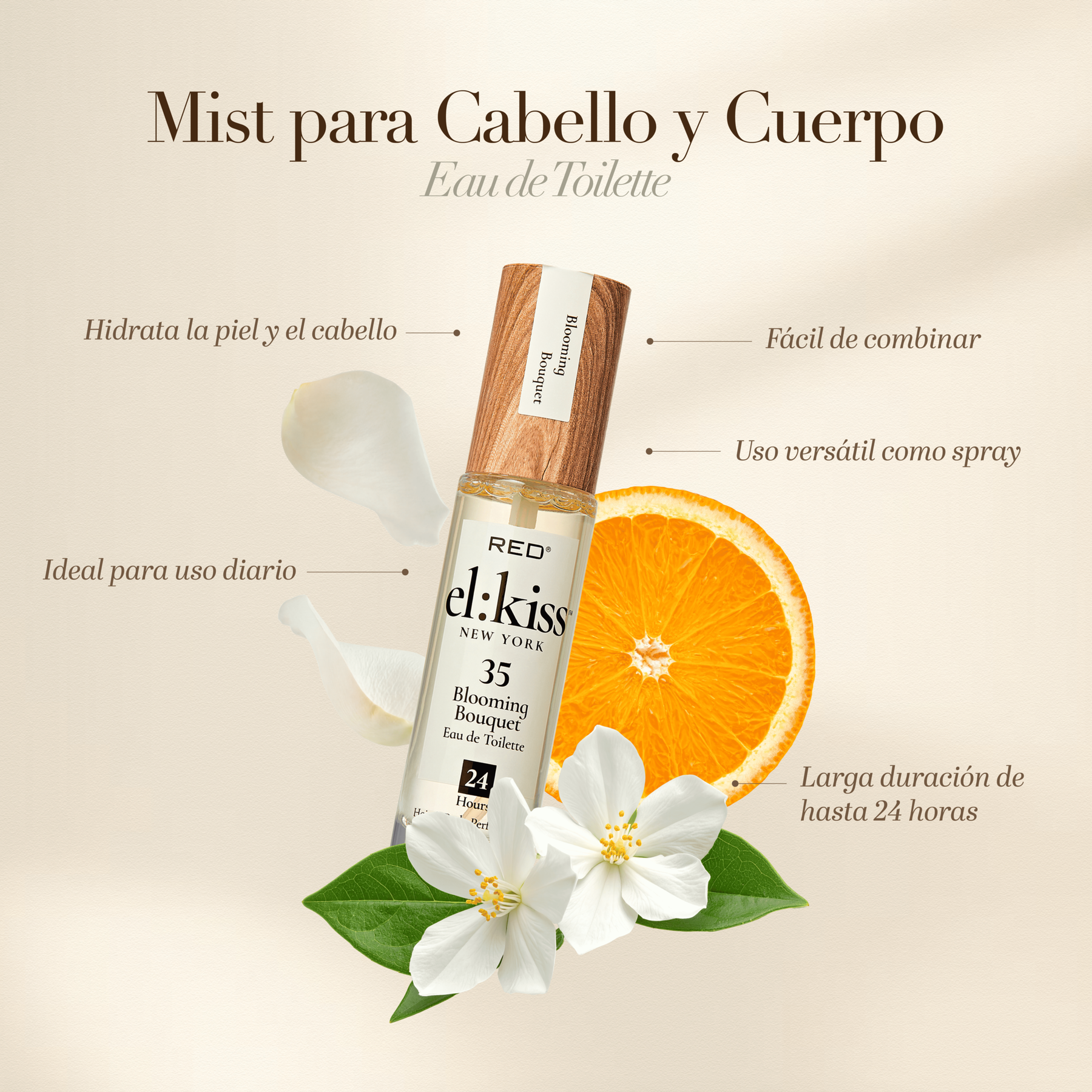 MIST PARA CUERPO Y CABELLO BLOOMING BOUQUET - KISS