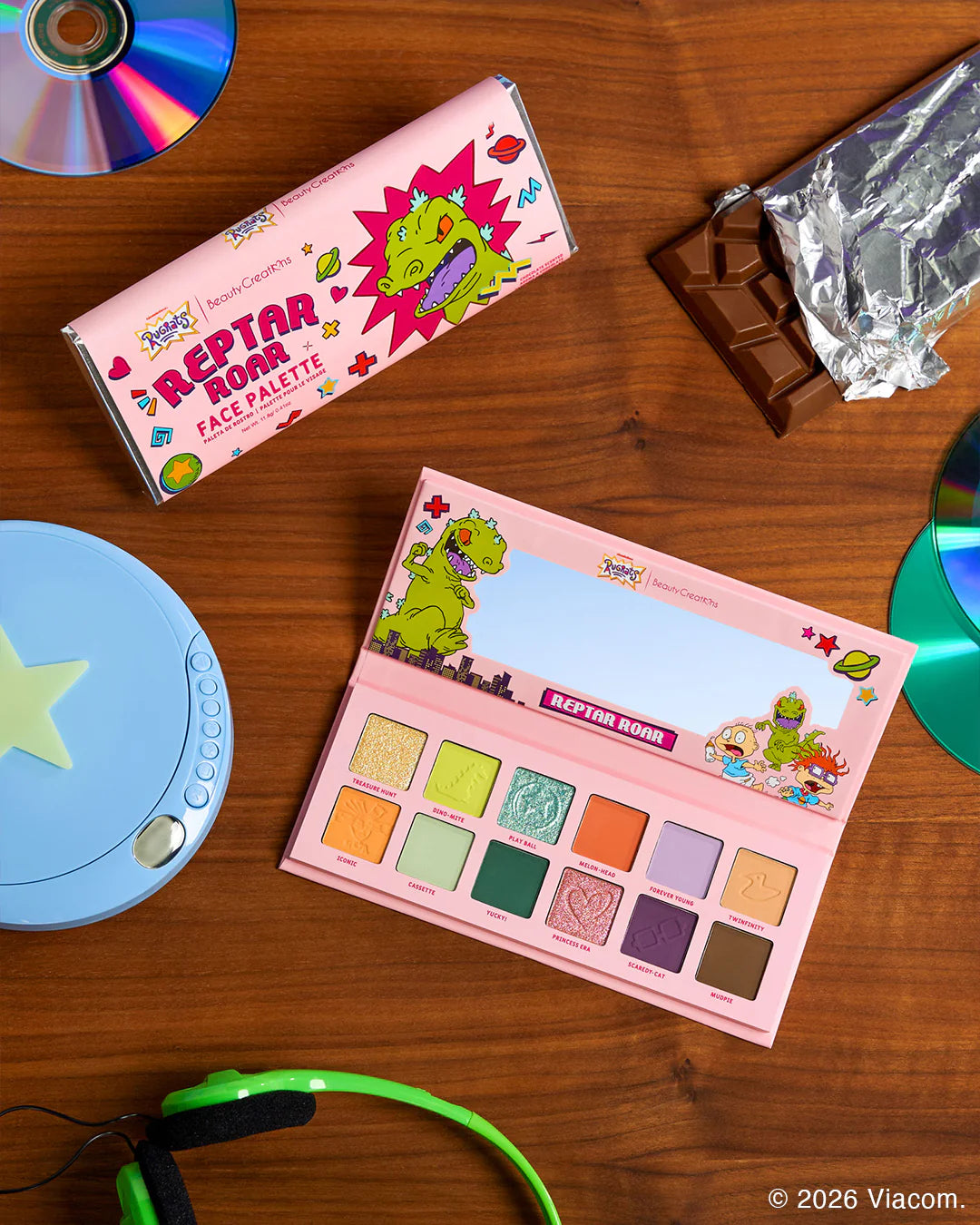 PALETA DE SOMBRAS REPTAR ROAR - BEAUTY CREATIONS X RUGRATS