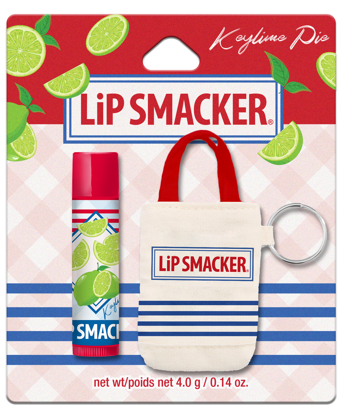 BÁLSAMO LABIAL + TOTE KEYCHAIN LIME PIE - LIP SMACKER
