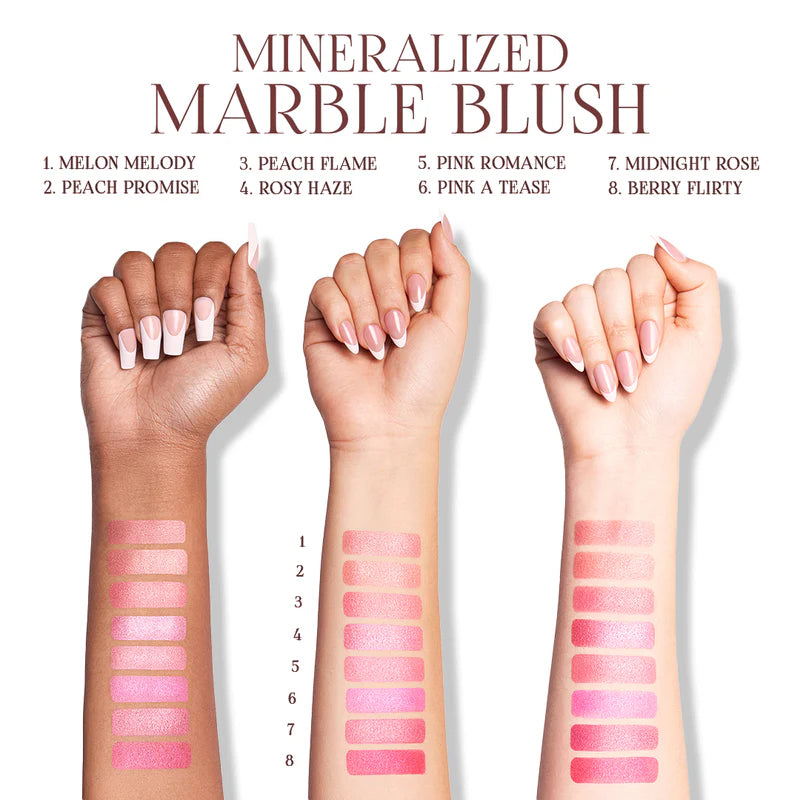 CAJA PR FLAWLESS STAY MINERALIZED MARBLE BLUSH - BEAUTY CREATIONS