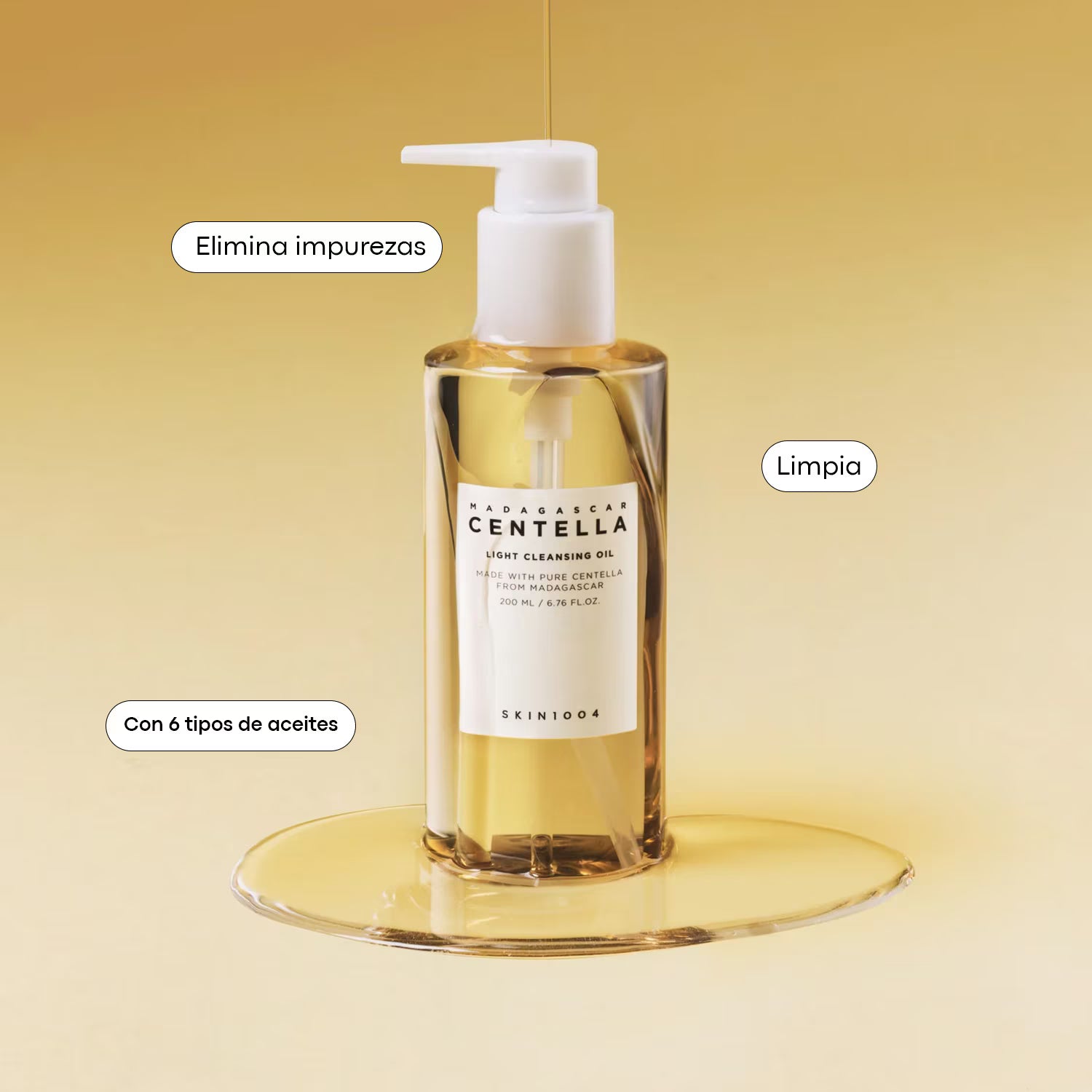 ACEITE LIMPIADOR FACIAL MADAGASCAR CENTELLA LIGHT 200 ML - SKIN1004