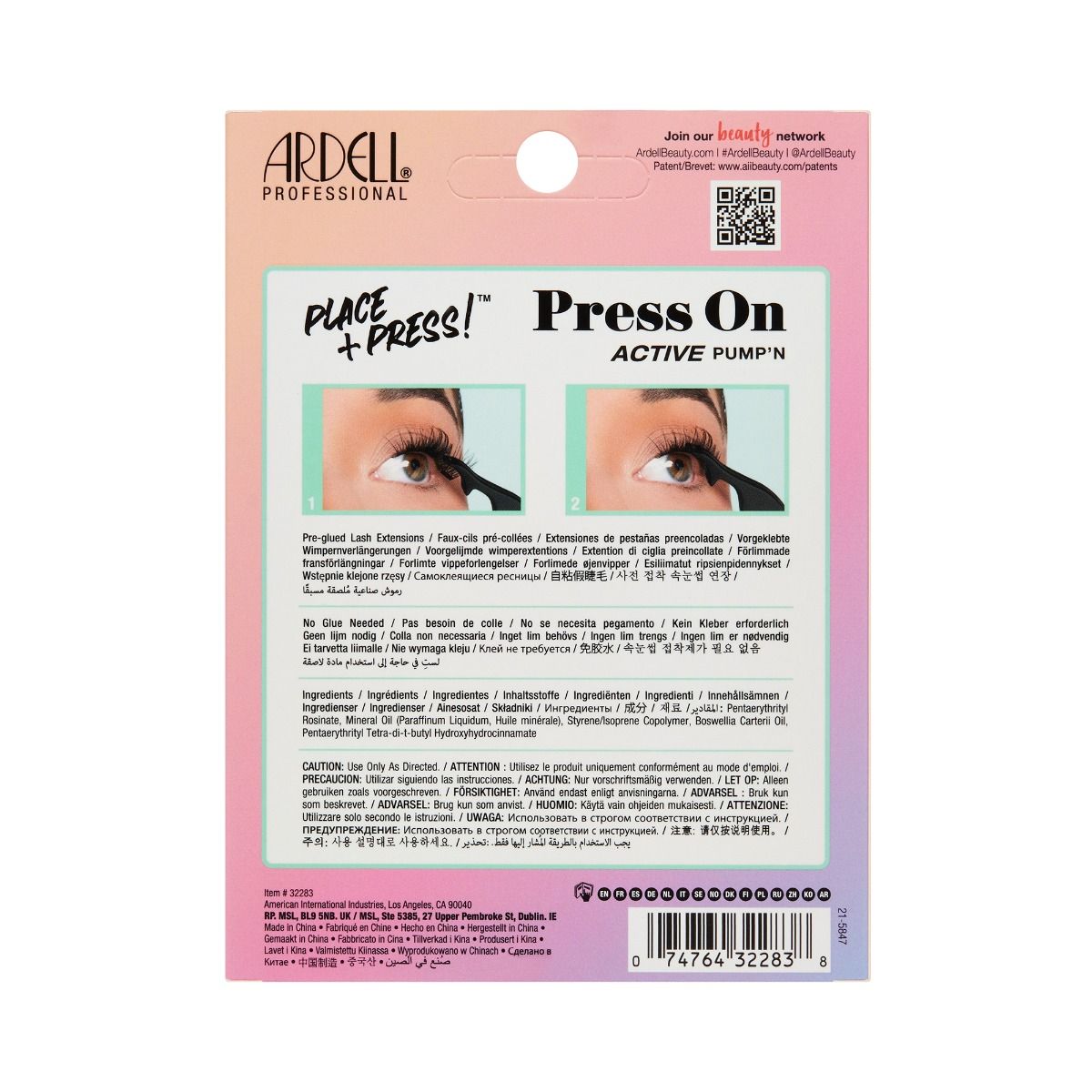 PESTAÑAS POSTIZAS ACTIVE LASH PRESS ON PUMP'N - ARDELL