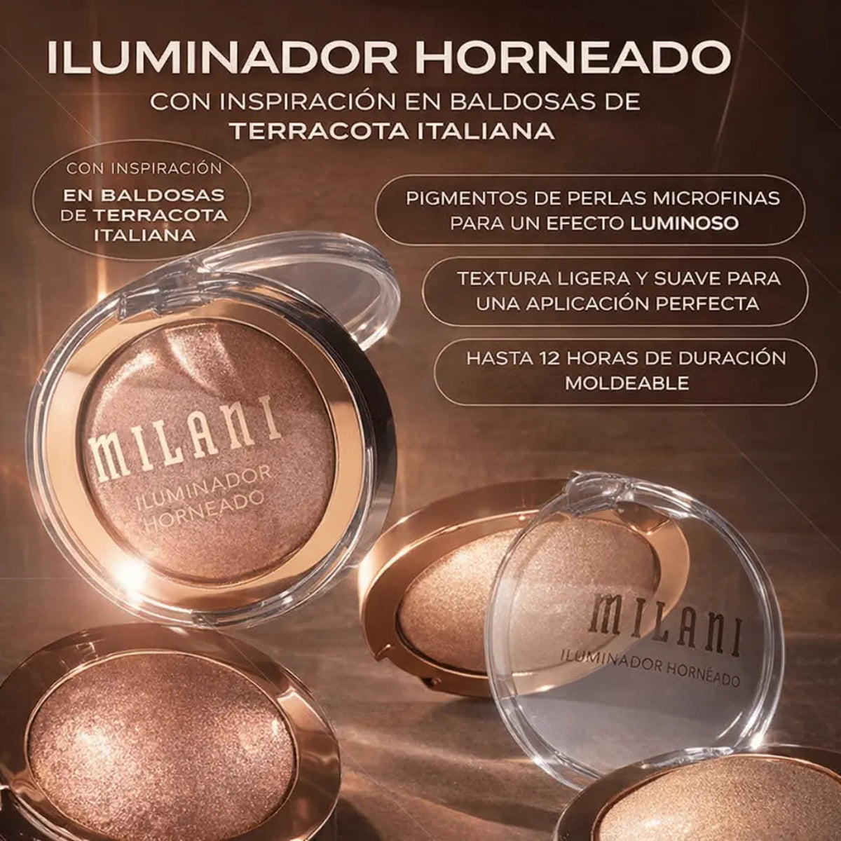 BAKED HIGHLIGHTER, ILUMINADOR EN POLVO - MILANI