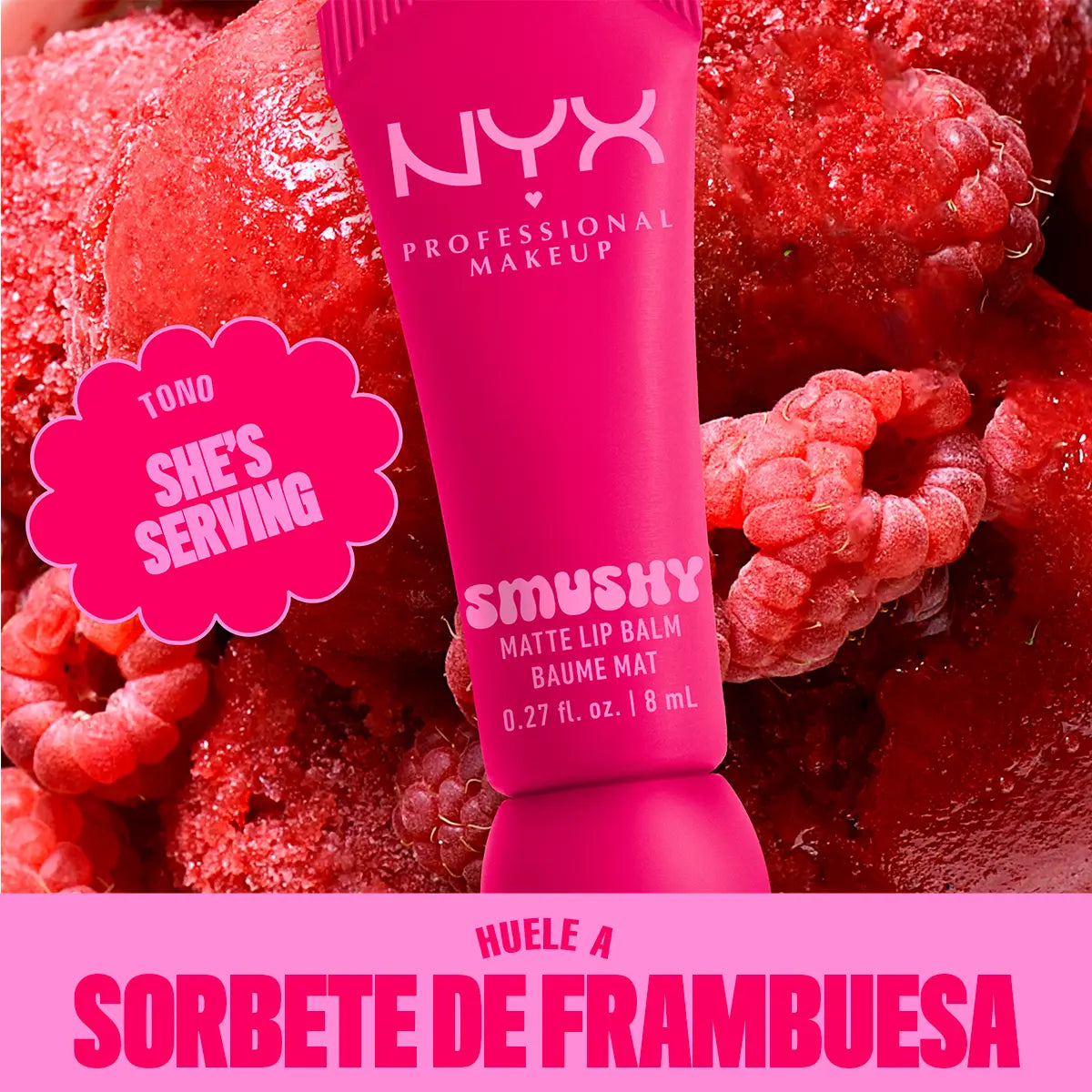BÁLSAMO LABIAL MATE SMUSHY - NYX PROFESSIONAL MAKEUP
