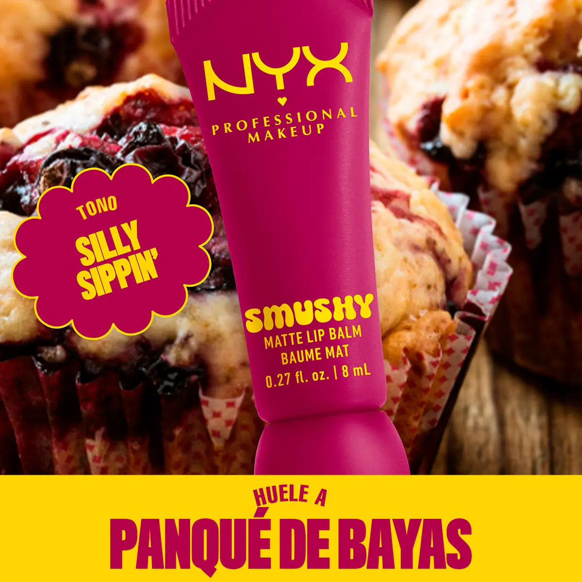 BÁLSAMO LABIAL MATE SMUSHY - NYX PROFESSIONAL MAKEUP