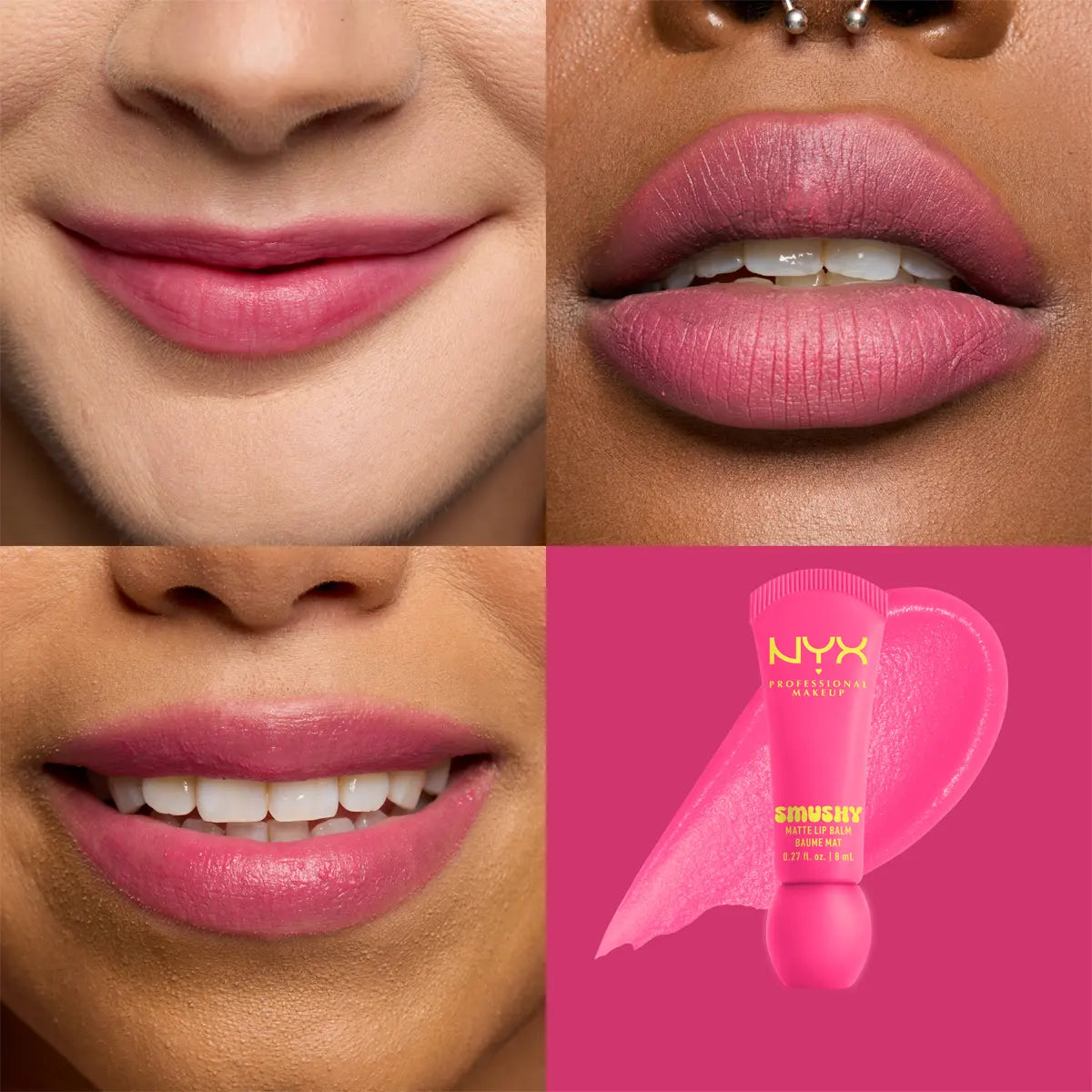 BÁLSAMO LABIAL MATE SMUSHY - NYX PROFESSIONAL MAKEUP