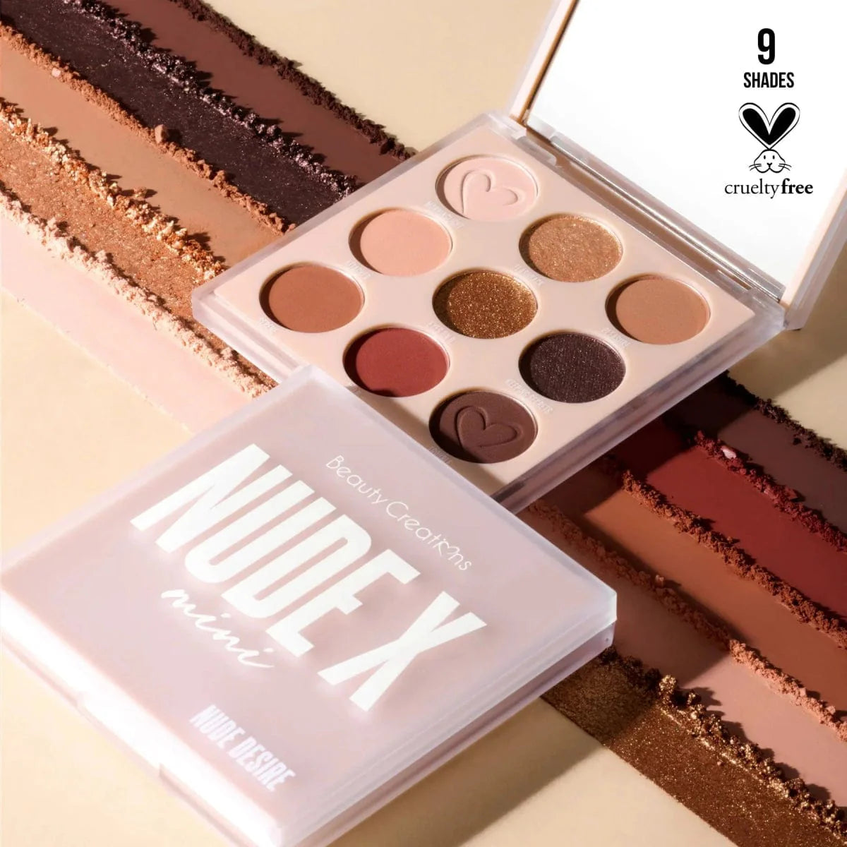 PALETA DE SOMBRAS MINI NUDE X NUDE DESIRE - BEAUTY CREATIONS