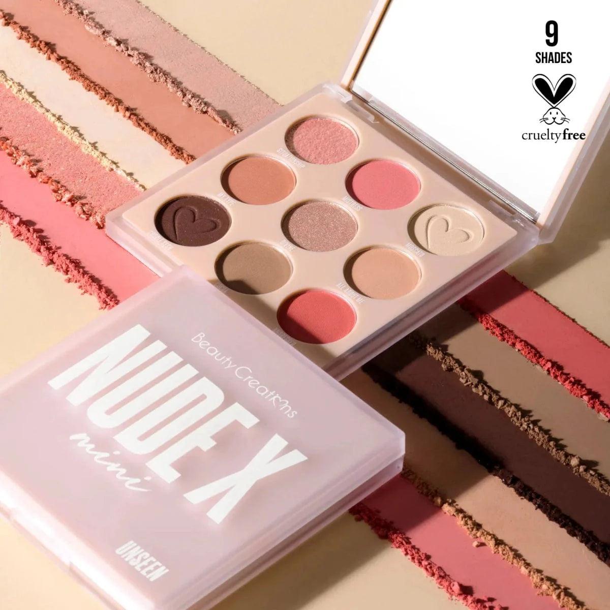 PALETA DE SOMBRAS MINI NUDE X UNSEEN - BEAUTY CREATIONS