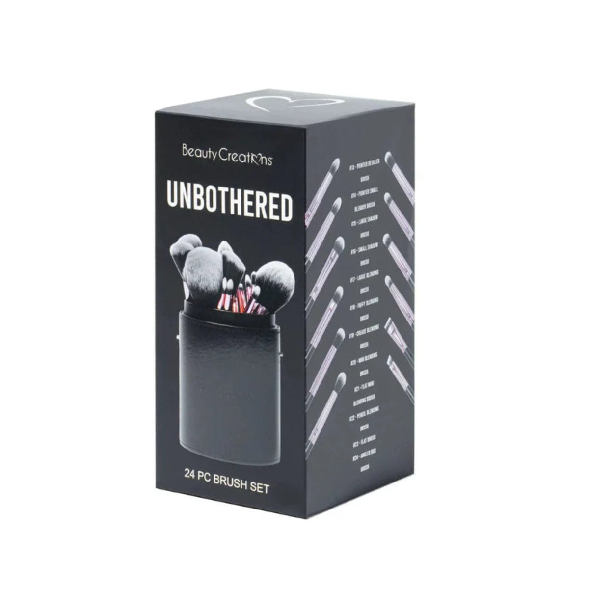 SET DE BROCHAS DE VIAJE 24 PIEZAS UNBOTHERED – BEAUTY CREATIONS
