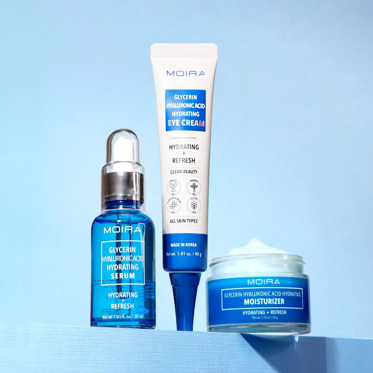 KIT SKINCARE HIDRATANTE GLICERINA Y AC HIALURÓNICO - MOIRA