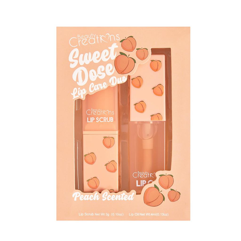 SWEET DOSE LIP CARE  DUO PEACH SCENTED - BEAUTY CREATIONS