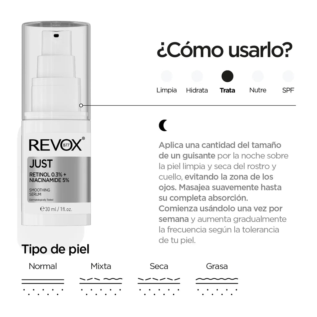 SERUM RETINOL .3% NIACINAMIDA 5% JUST - REVOX B77