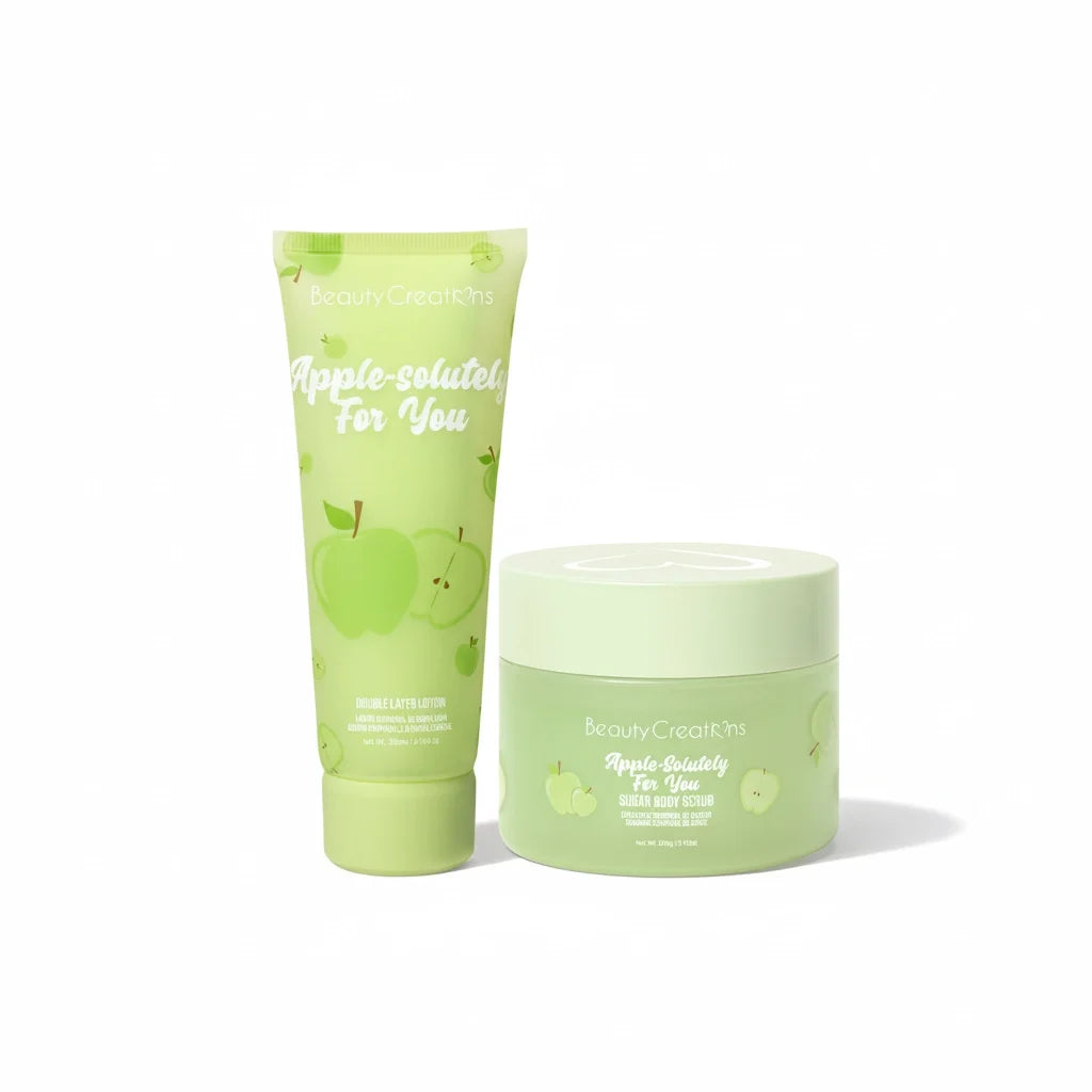 DUO CORPORAL CREMA + EXFOLIANTE APPLE SOLUTELY FOR YOU - BEAUTY CREATIONS