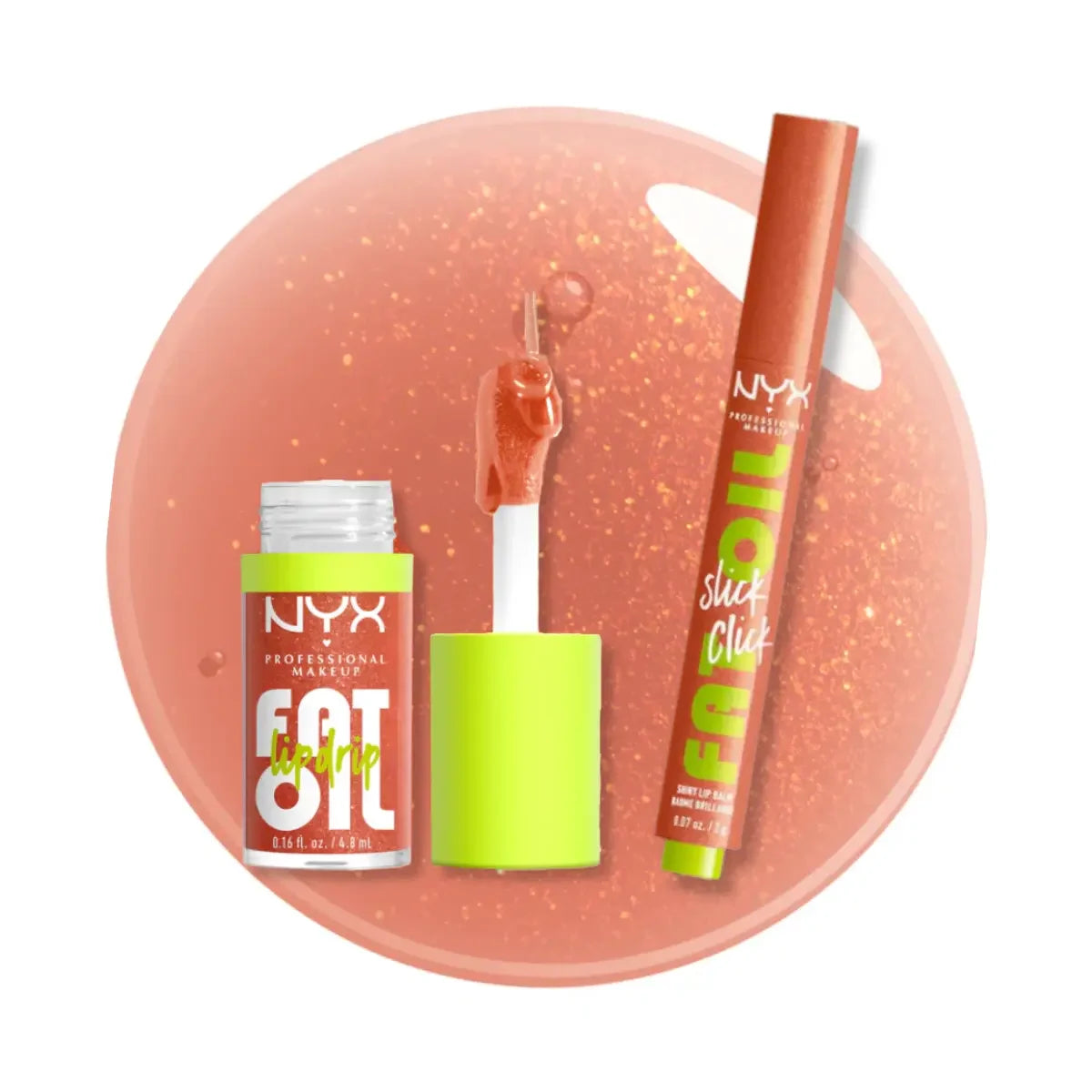 DÚO BÁLSAMO + LIP GLOSS FAT OIL FOLLOW - NYX PROFESSIONAL MAKEUP