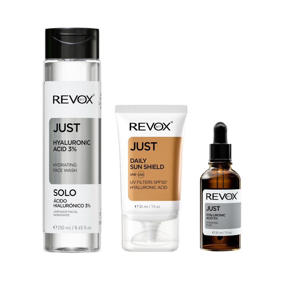 KIT SKINCARE RUTINA HIDRATANTE + PROTECTOR SOLAR - REVOX B77