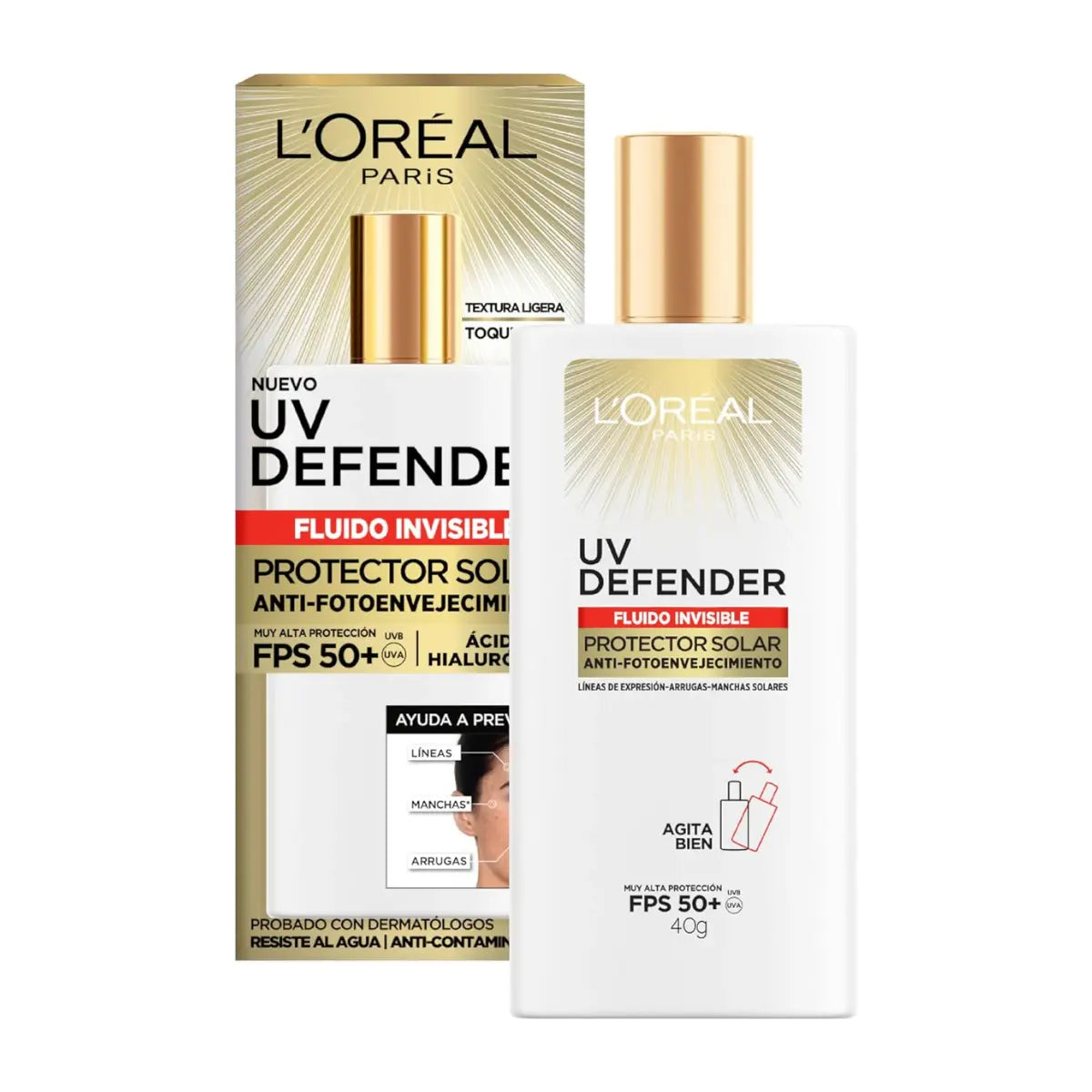 UV DEFENDER FLUIDO INVISIBLE ANTI ENVEJECIMIENTO - LOREAL DERMO EXPERTISE