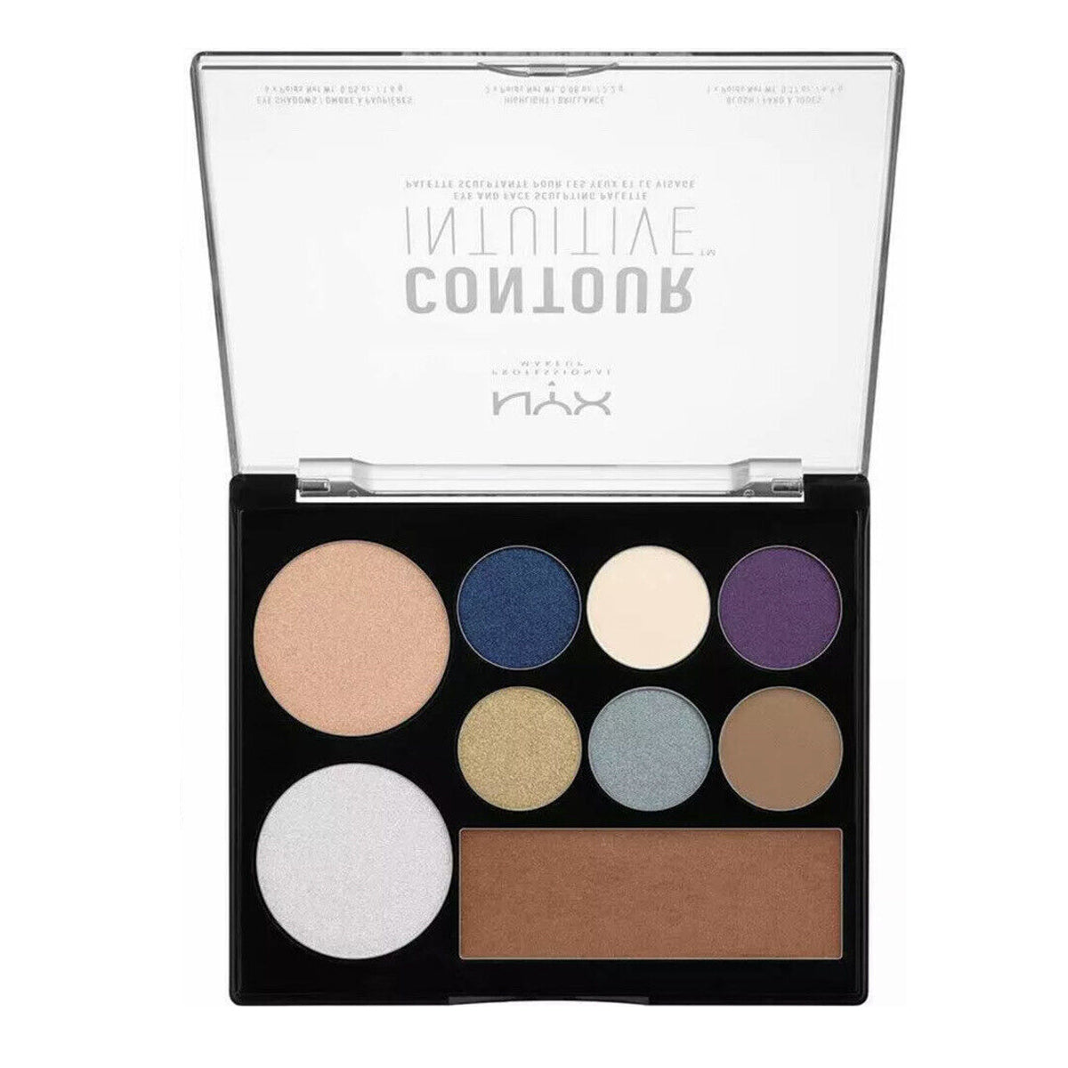 CONTOUR INTUITIVE PLUM METALS PALETA DE ROSTRO CON SOMBRA, ILUMINADOR Y RUBOR  JEWEL QUEEN CIP04 - OUTLET NYX PROFESSIONAL MAKEUP