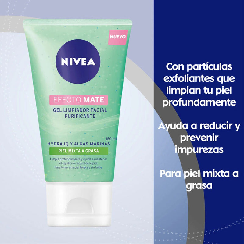 LIMPIADOR FACIAL PURIFICANTE EN GEL PIEL MIXTA Y GRASA 150ML NIVEA