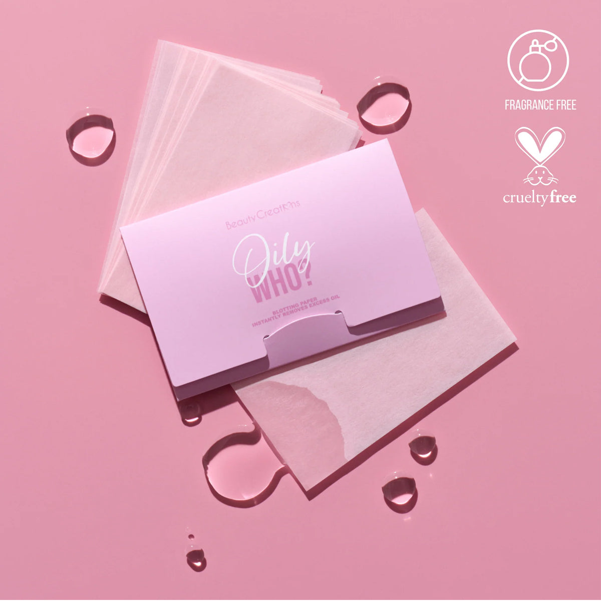 OILY WHO PINK PAPEL SECANTE - BEAUTY CREATIONS